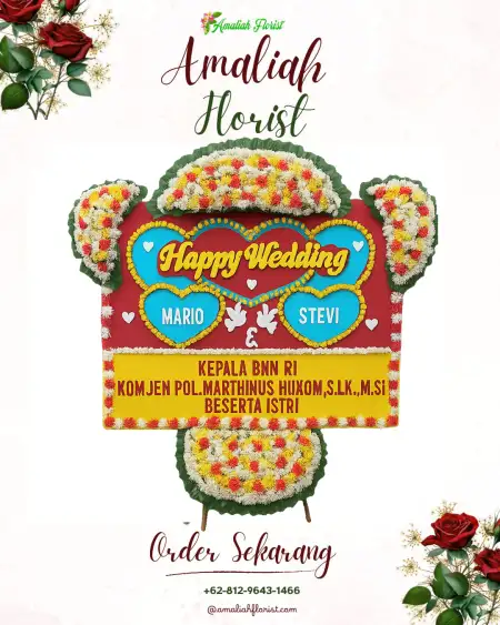 Papan Bunga Pernikahan Rajawali